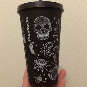 Starbucks fall Halloween tattoo tumbler